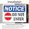 Signmission Do Not Enter Sign, Vinyl Decal, 5in W x 3.5in L, 2PK OS-2PACK-NS-D-35-L-15438 - alternate 3